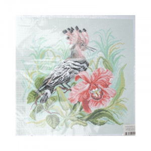 1727 Канва/ткань с рисунком Рисунок на канве 41 см х 41 см "Райская птица" Матренин посад