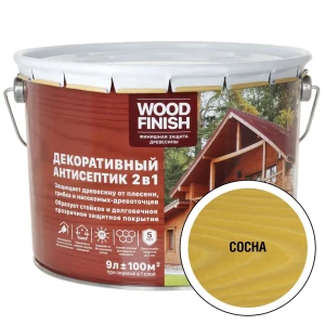 91538413 Антисептик для дерева Wood Finish 28485 сосна 9 л STLM-1470934