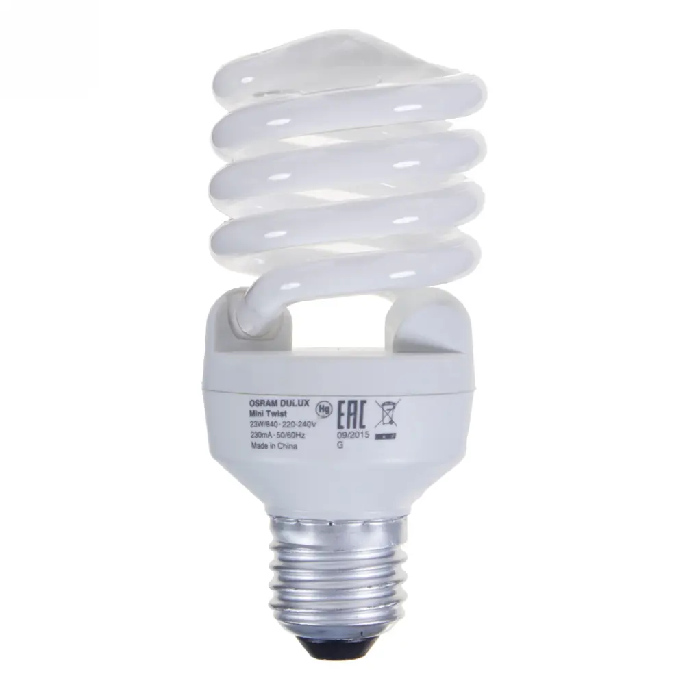 Лампа энергосберегающая люминесцентная Osram спираль E27 23 Вт свет холодный белый STLM-2082437