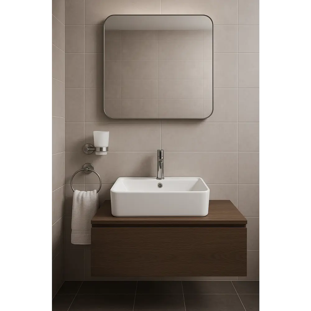 Стакан для зубных щеток Martes стекло/нержавеющая сталь цвет хром Santreyd STLM-2136133 - Вид №5