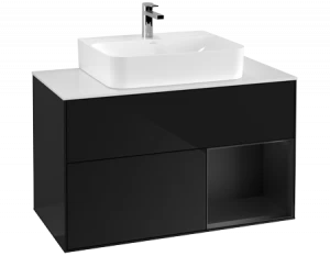 Villeroy&Boch Тумба под раковину Прямоугольная версия F121PDPH Finion Glossy Black Lacquer