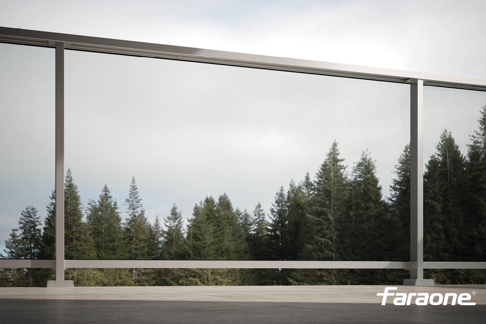 Перила из алюминия и стекла FARAONE Maior Evo ARCH-00105448 - Вид №6