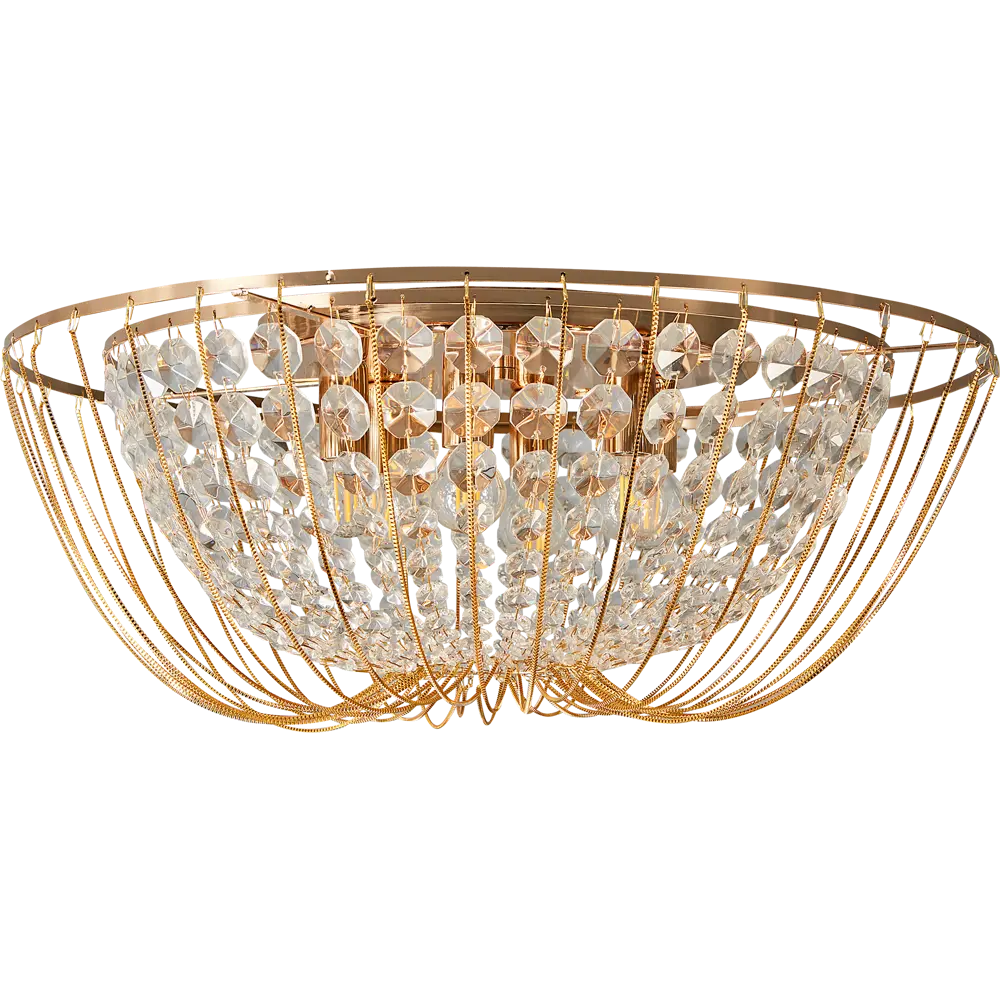 Люстра Freya Crystal Pava: золотая неоклассика с хрустальными подвесами 89398567 STLM-1571415 - Вид №4