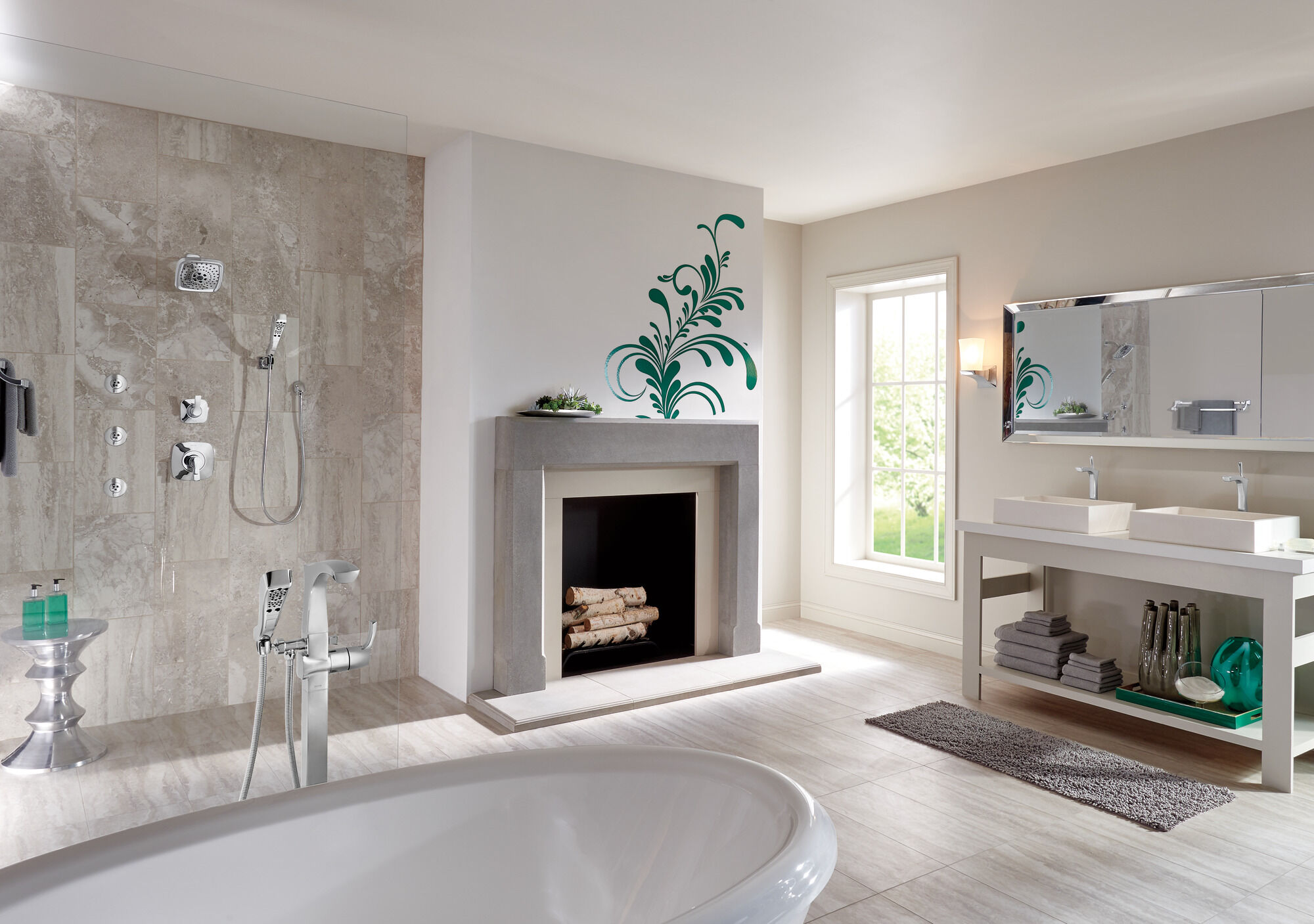 SH5002-CZ Спрей для тела HydraChoice® - бодрящая насадка H2Okinetic® Delta Faucet HydraChoice Body Spray System Шампанское бронза  - Вид №8