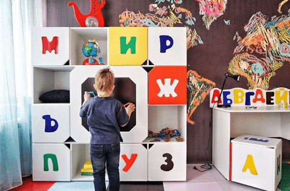 Шкаф детский с магнитной доской "Абвгдейка" МАНДАРИН АБВГДЕЙКА 178606 Разноцветный Santreyd  - Вид №5