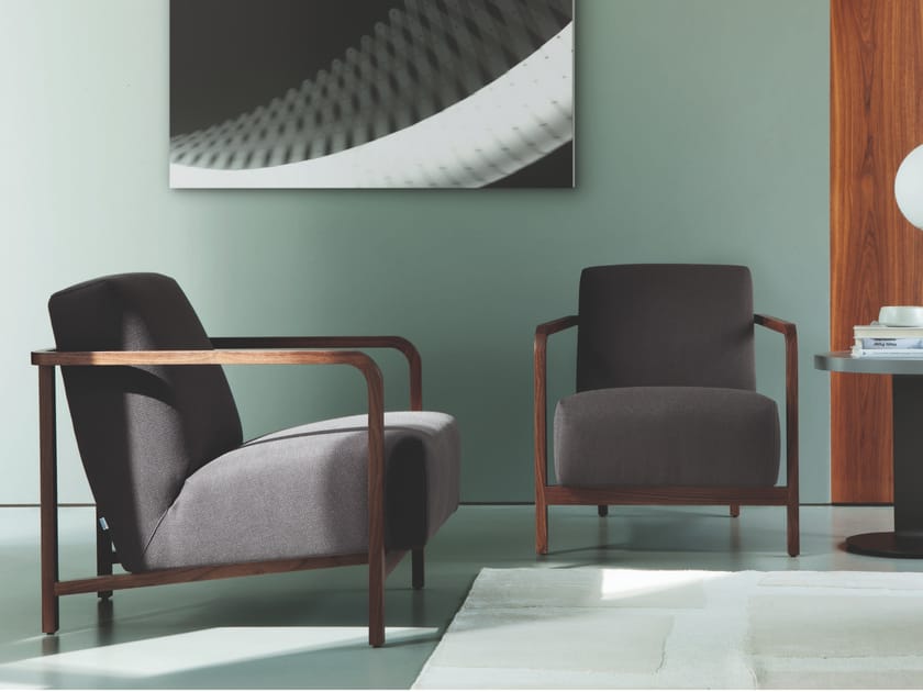 Тканевое кресло с подлокотниками Porada Soul ARCH-00125817