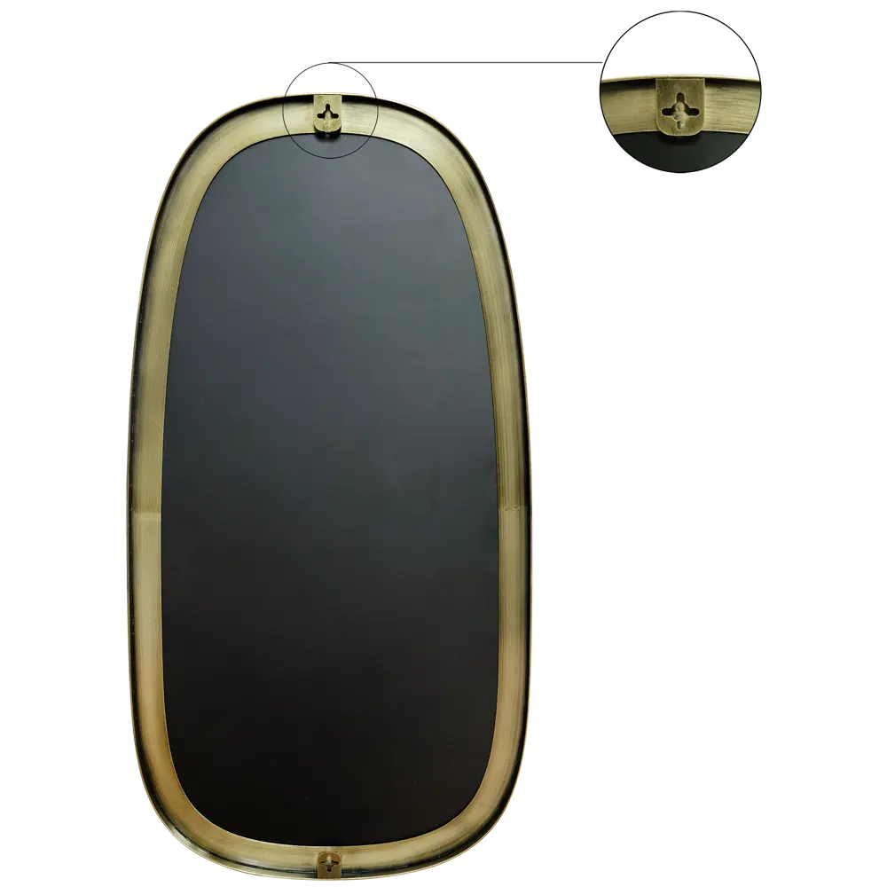 Зеркало декоративное KREAFORTA Glam Brass овальное 40x78 см металл цвет золотистый STLM-2181402 - Вид №3