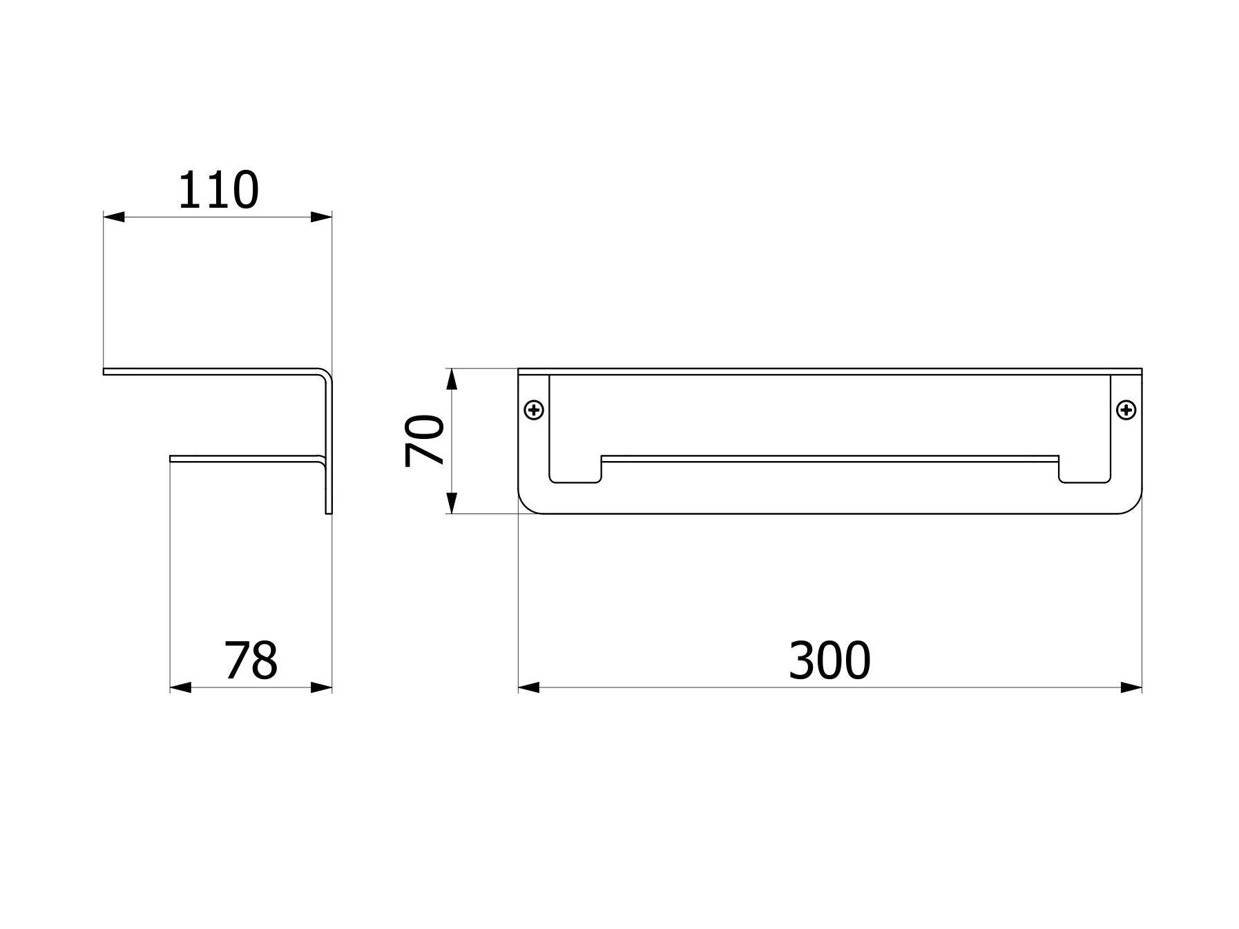 Стальная полка для ванной IB Solferino 316 ARCH-00140960 - Вид №1