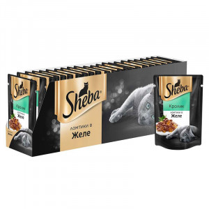 ПР0033077*24 Корм для кошек Appetito Кролик желе пауч 85г (упаковка - 24 шт) SHEBA