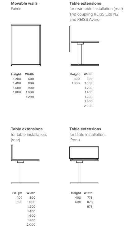 Звукопоглощающая панель перегородки стола REISS REISS Calo ARCH-00107648 - Вид №2