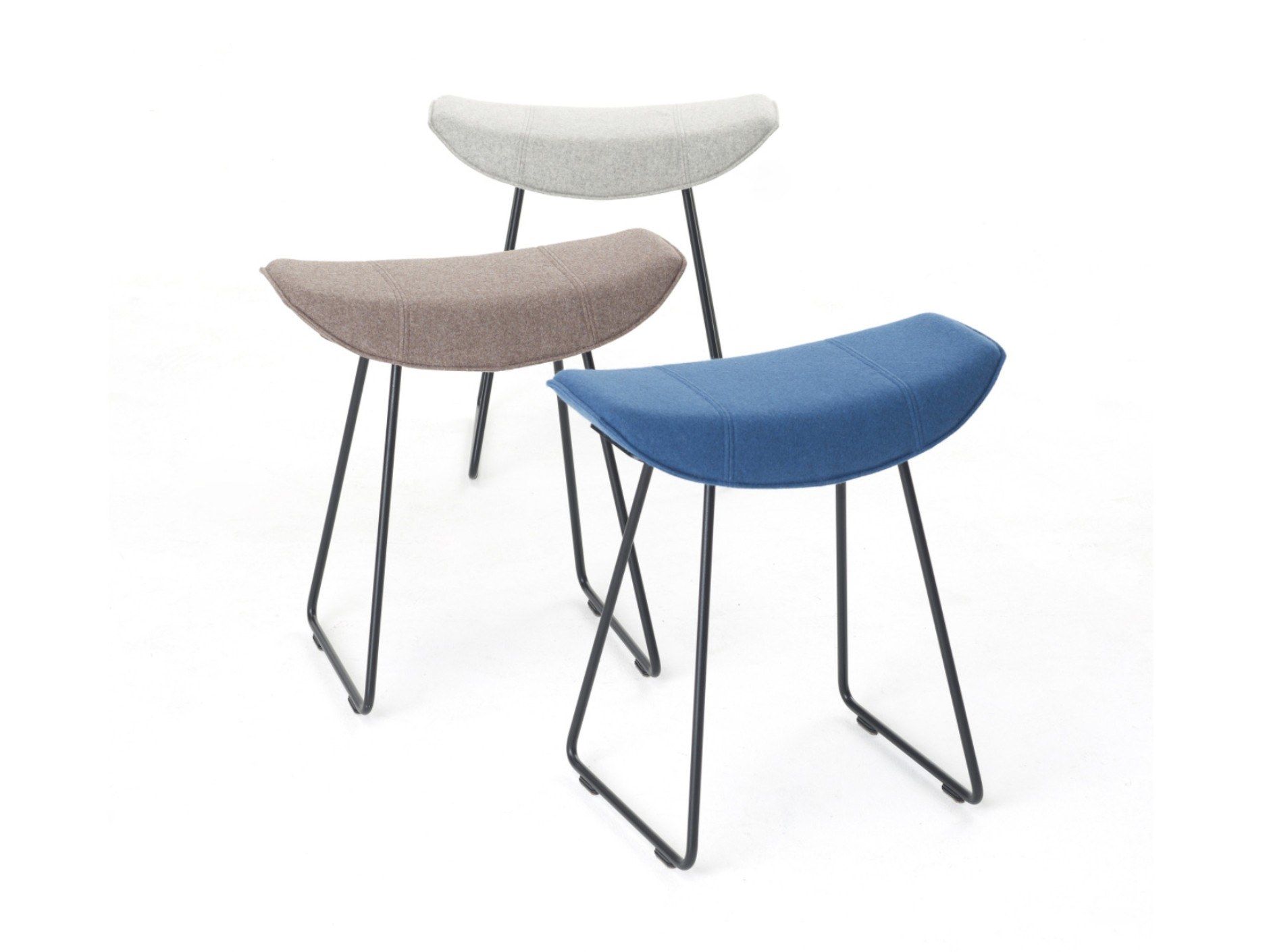 Кожаный низкий мягкий табурет Freifrau KYA STOOL SEAT WIRE FRAME ARCH-00149843 - Вид №2