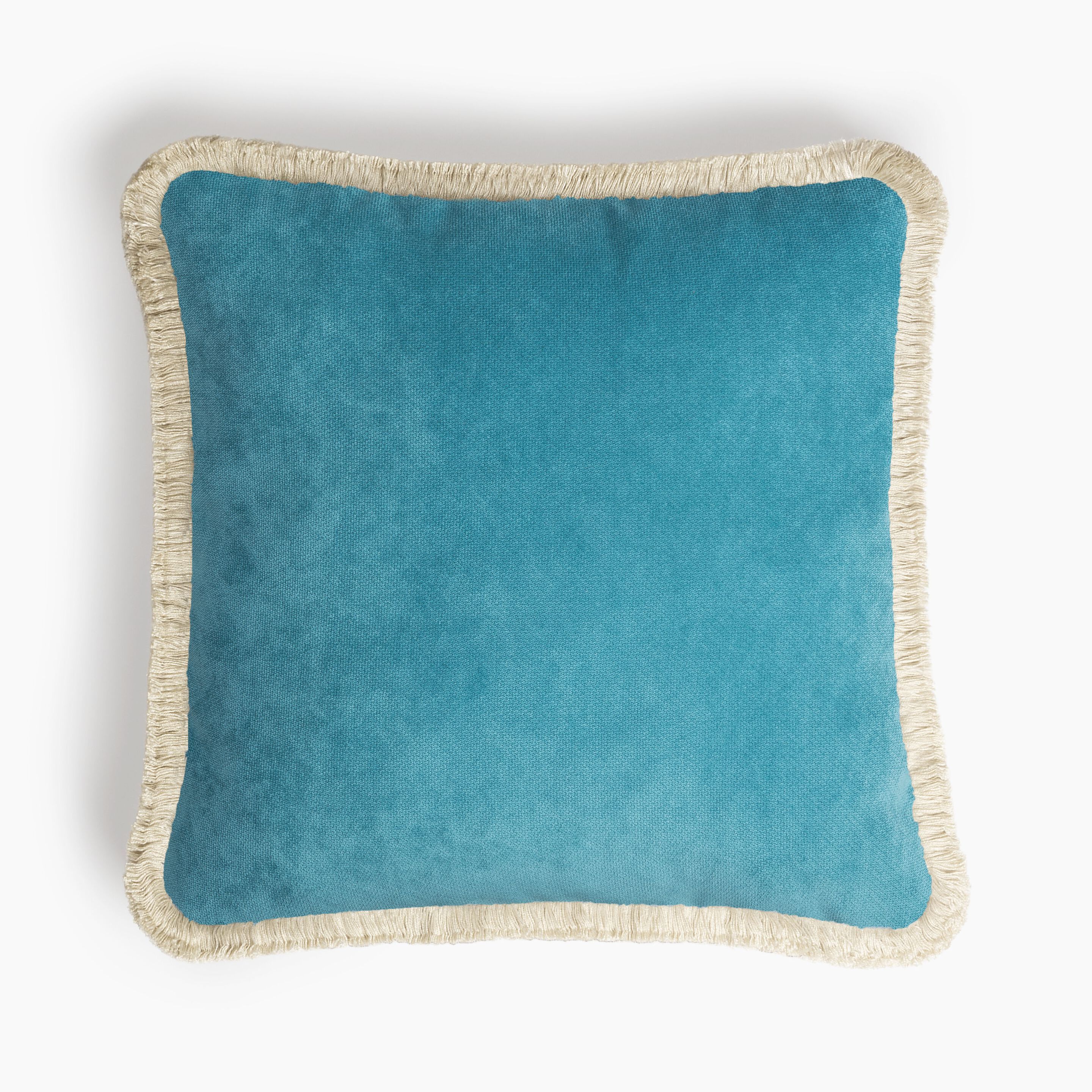 Однотонная бархатная съемная подушка с бахромой LO DECOR HAPPY PILLOW COLOR VELVET ARCH-00145513 - Вид №5