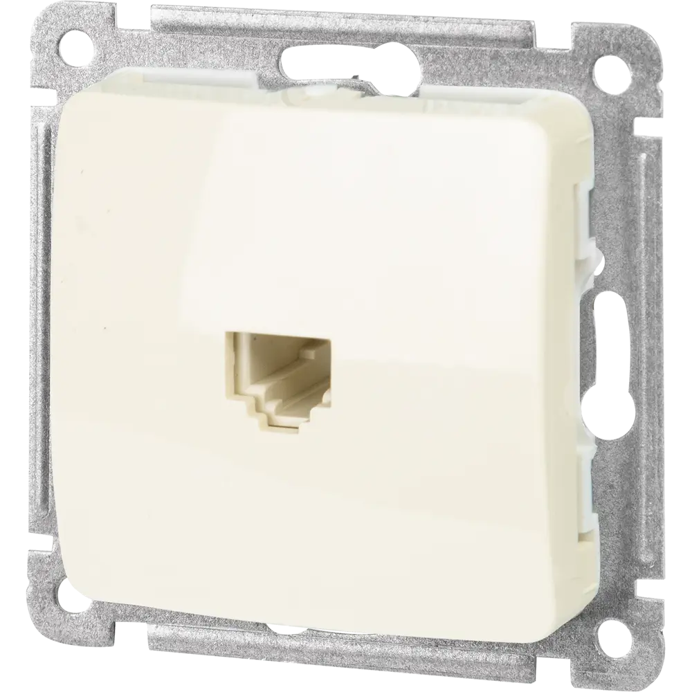 Телефонная розетка встраиваемая Hegel РСТ-400-01 цвет слоновая кость STLM-2120321 - Вид №1