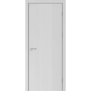 Дверь межкомнатная глухая Вилия 80x210 см эмаль цвет серый с замком и без петель