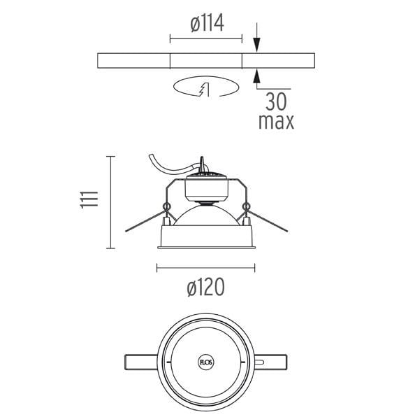 Алюминиевый галогенный встраиваемый прожектор Flos Architectural Collection-Downlights ARCH-00109134 - Вид №2