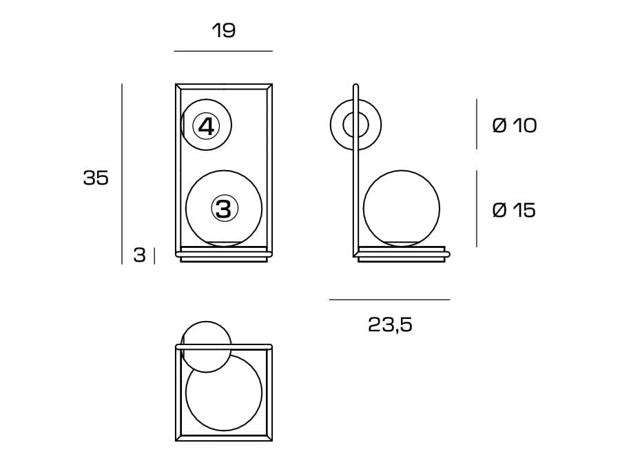 Светодиодная настольная лампа из стали и стекла с диммером Miloox Buble ARCH-00138330 - Вид №5
