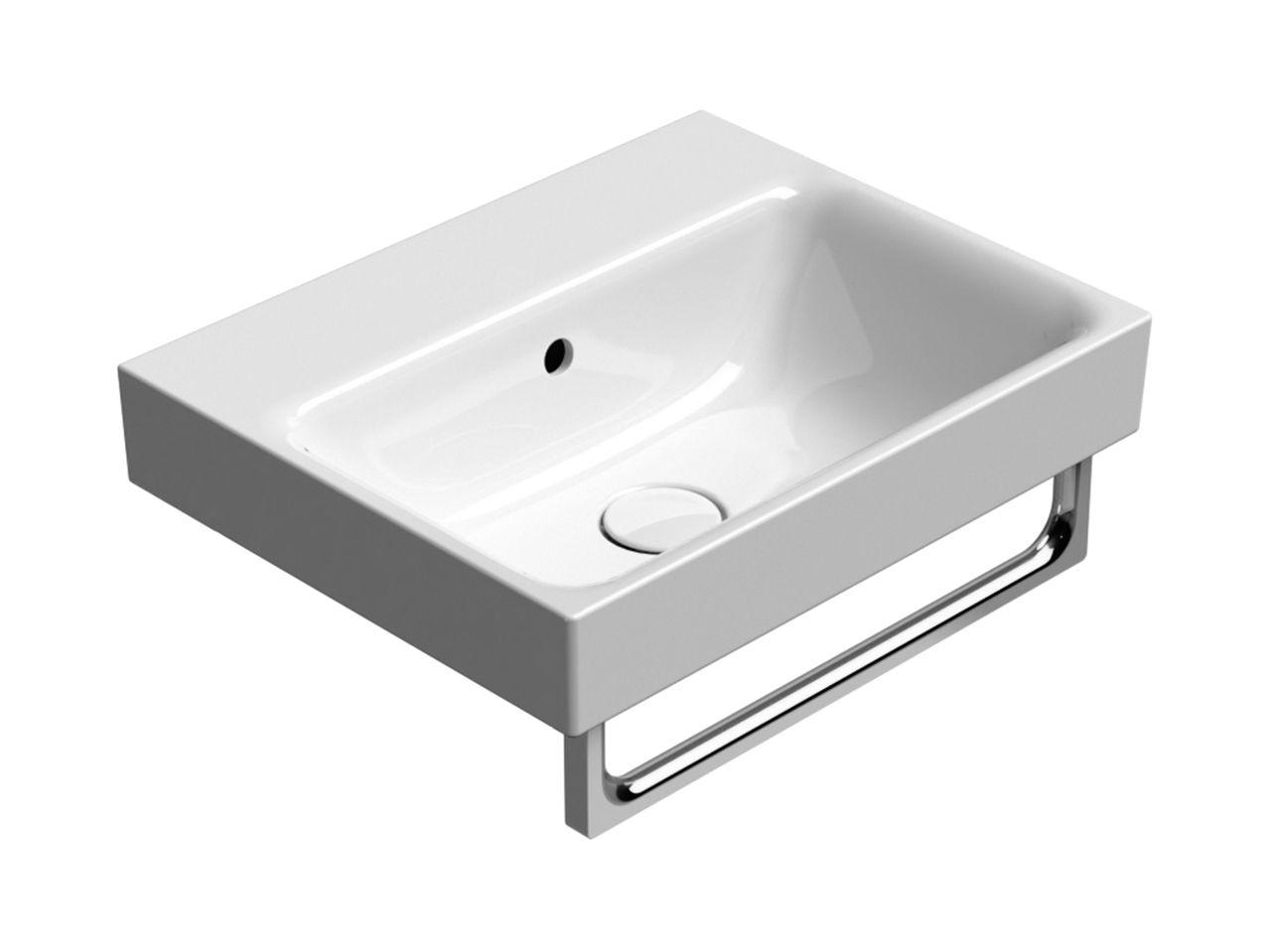 Керамическая прямоугольная раковина с держателем для полотенец GSI ceramica Nubes ARCH-00068206