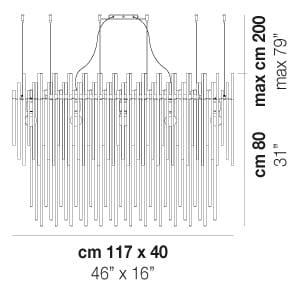 Стеклянный подвесной светильник Vetreria Vistosi тиара ARCH-00145138 - Вид №6