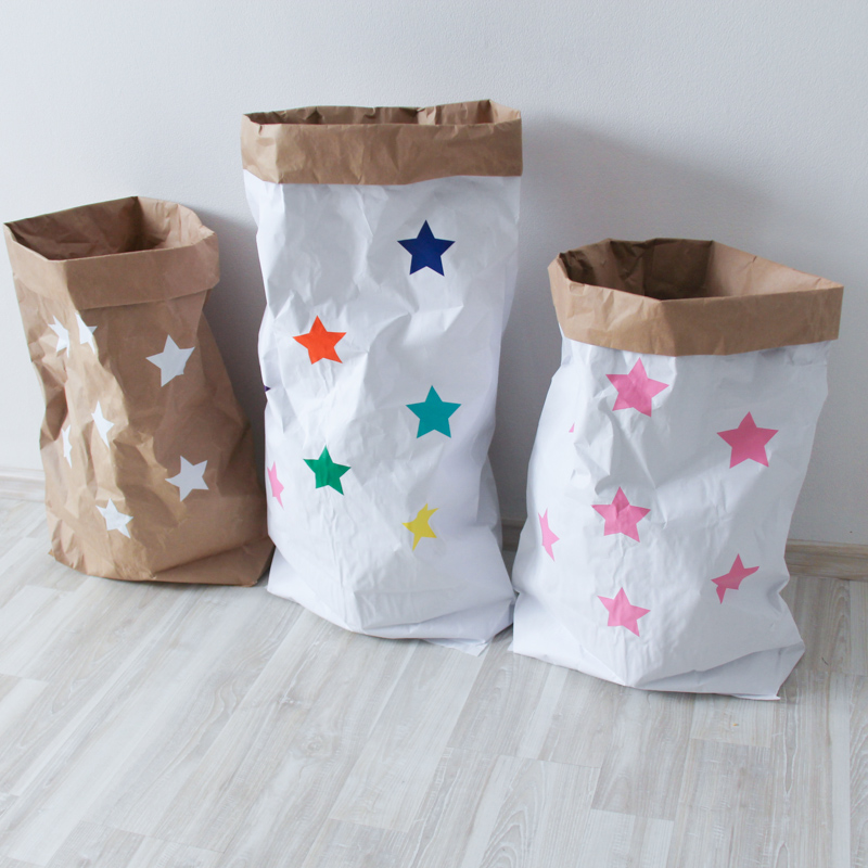 Эко-мешок для игрушек Small Stars из крафт бумаги VAMVIGVAM  282067 Белый;бежевый Santreyd  - Вид №2