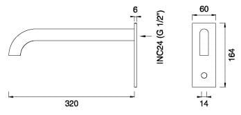 Дозирующий носик из нержавеющей стали для настенного умывальника CEADESIGN SIXTY ARCH-00122677 - Вид №1