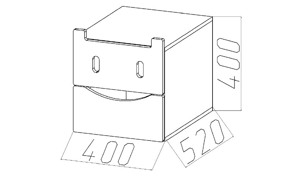 Тумбочка детская с 2 ящиками "Заводила Никки" МАНДАРИН ЧУДИКИ 178775 Желтый Santreyd  - Вид №3