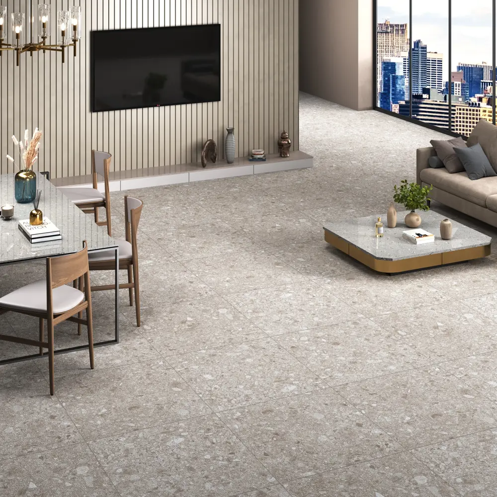 Глазурованный керамогранит Stonella Bianco 60x60 см 1.44 м² матовый цвет белый Santreyd STLM-2171069