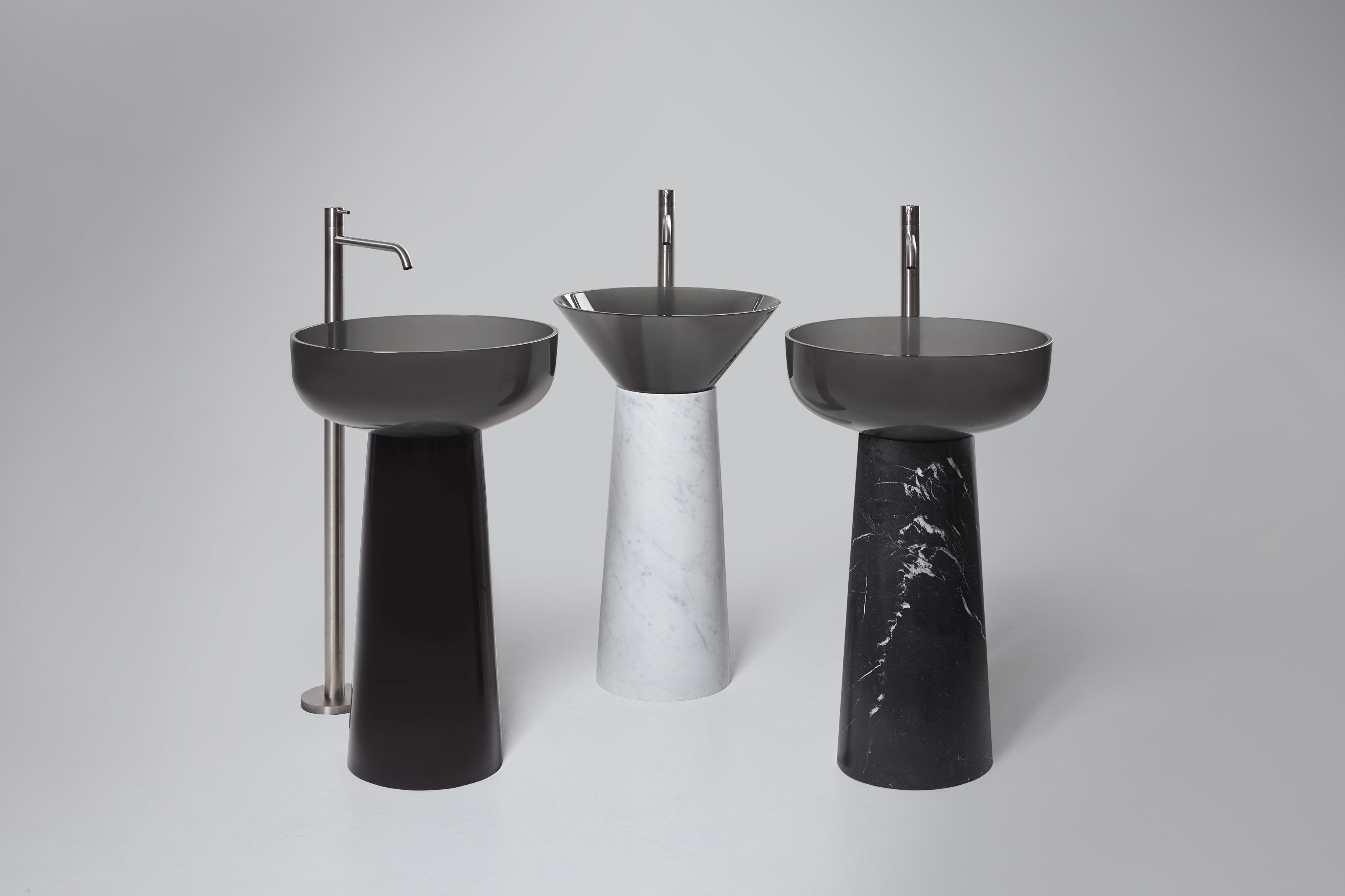 Каррарский мрамор отдельно стоящий круглый умывальник Antoniolupi ALBUME11 + ALBUME21 ARCH-00060600 - Вид №8