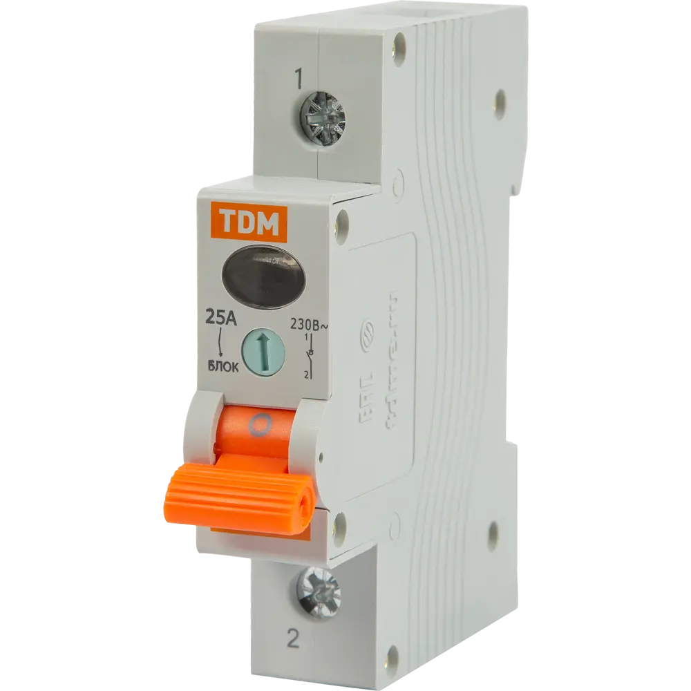 Выключатель нагрузки TDM Electric ВН-32 1P 25А для электрощитов 84399567 STLM-0049336