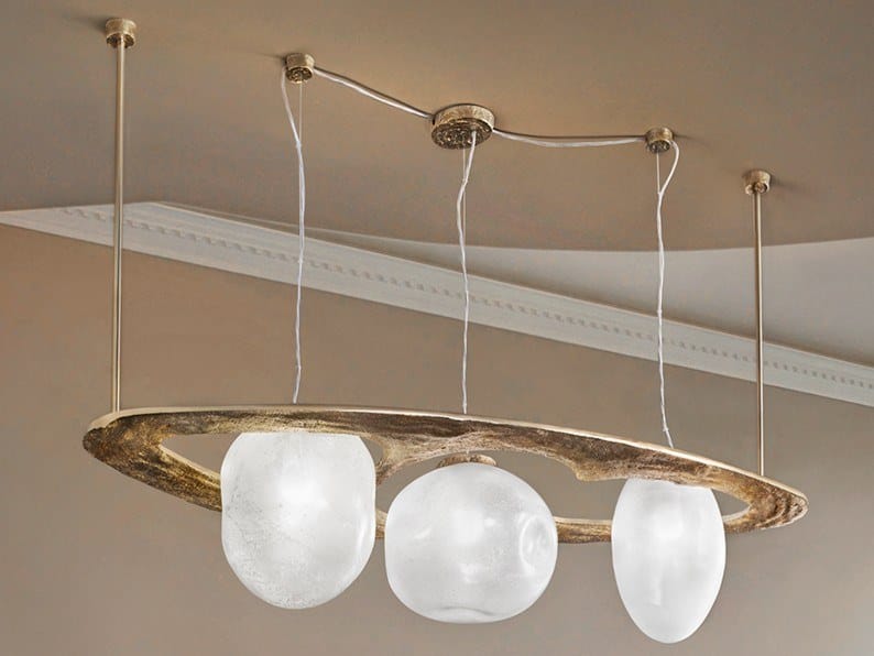 Подвесной светильник из дутого стекла и металла Patrizia Volpato Камень ARCH-00103808