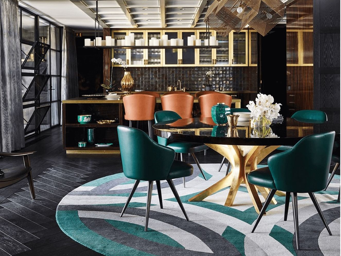 Круглый деревянный стол для гостиной Boca do Lobo PATCH ARCH-00151737 - Вид №8