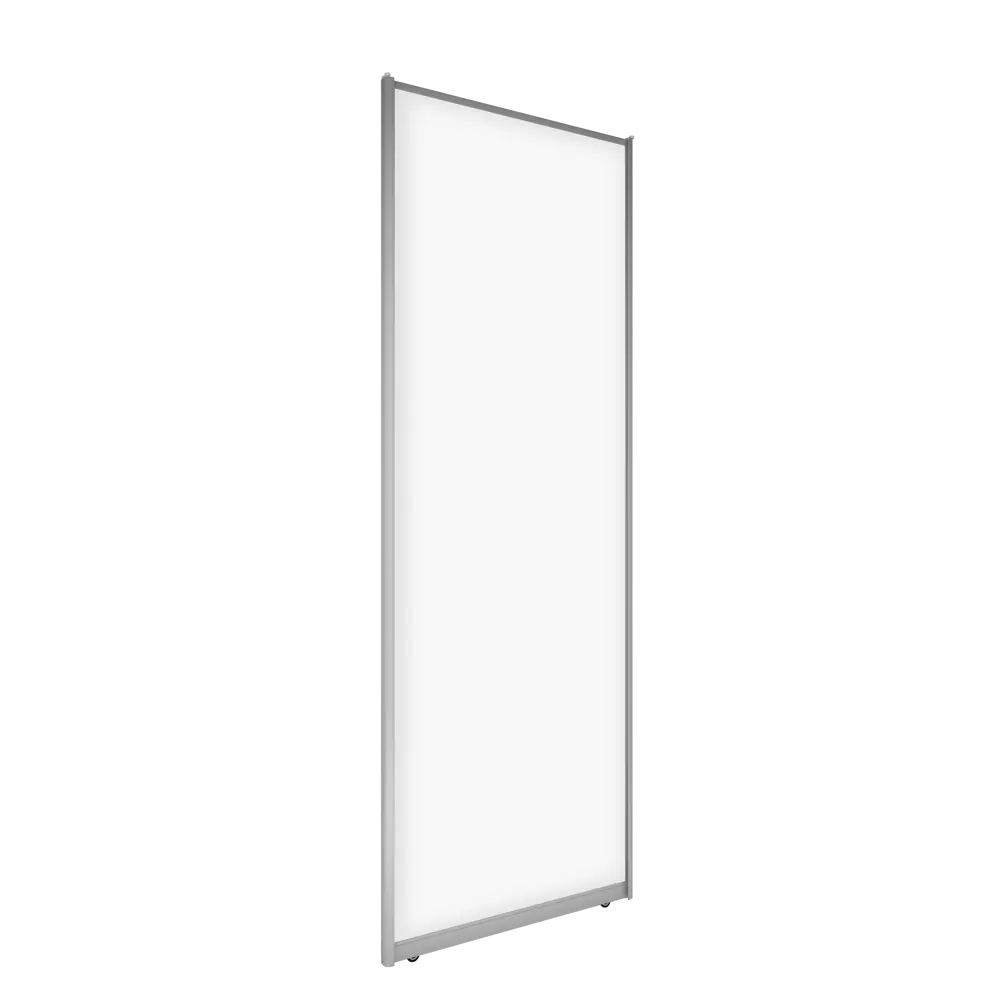 Дверь-купе SPACEO 2455x904 мм высота проема 2500 мм ЛДСП цвет белый/матовое серебро широкий профиль Spaceo home STLM-2095552 - Вид №2