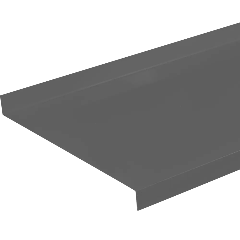 ИНТЕРПРОФИЛЬ | Стальной оконный отлив 2000×200 мм в сером цвете 88209247 STLM-0898489