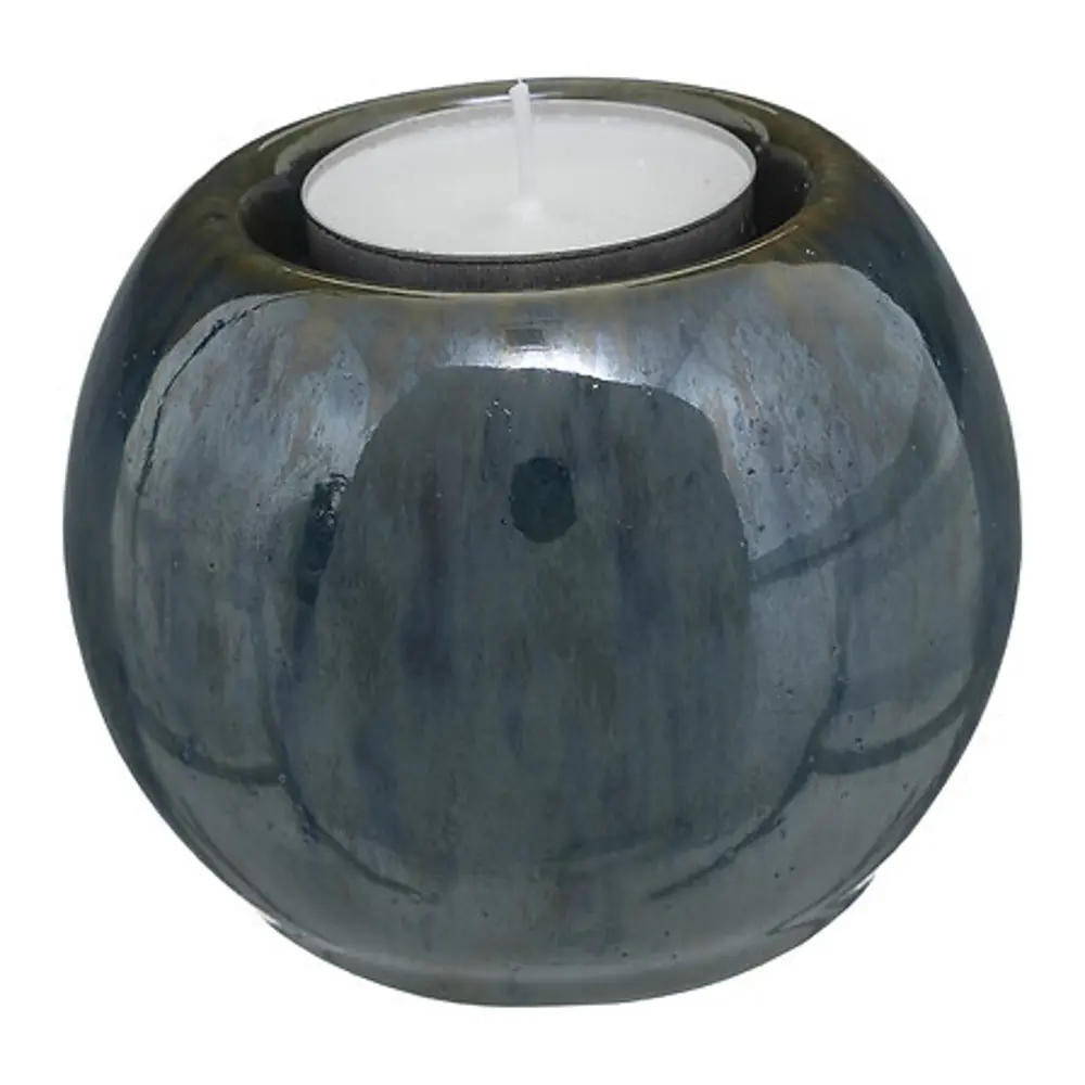 Свеча в керамическом подсвечнике Atmosphera Цитрон коричнево-синяя 8 см STLM-2114951 - Вид №7