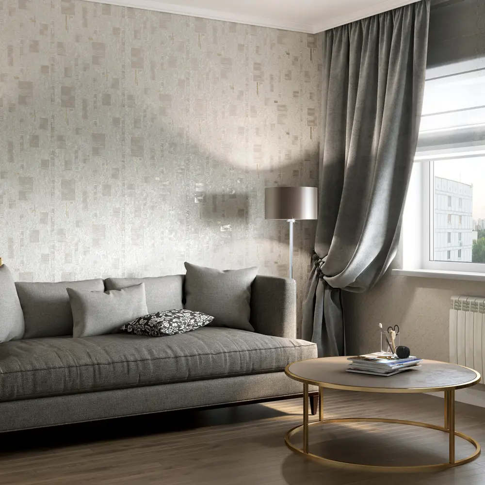 Обои флизелиновые Home Color Matrix бежевые 1.06 м HC31066-12 STLM-2036853 - Вид №3