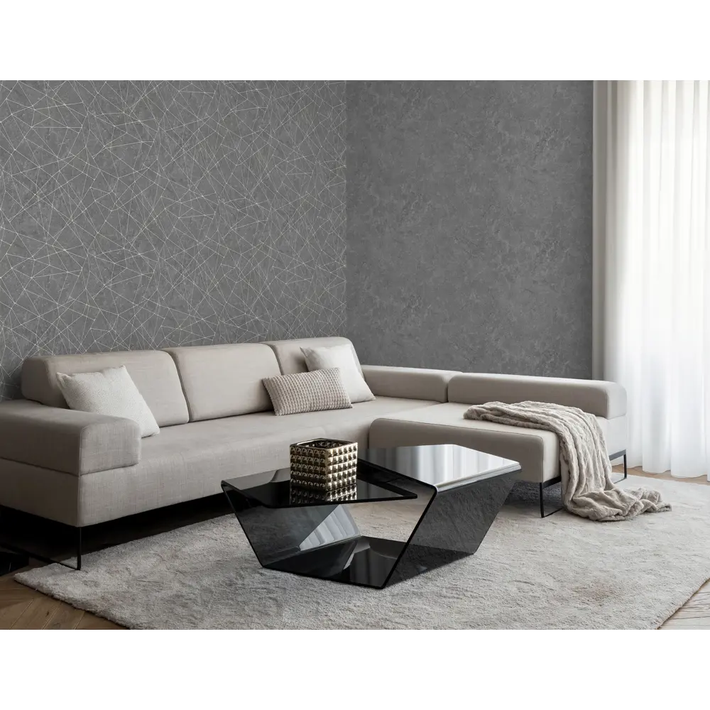 Обои флизелиновые Victoria Stenova Реформа графитовые 1.06 м VS587399 STLM-2108521 - Вид №1