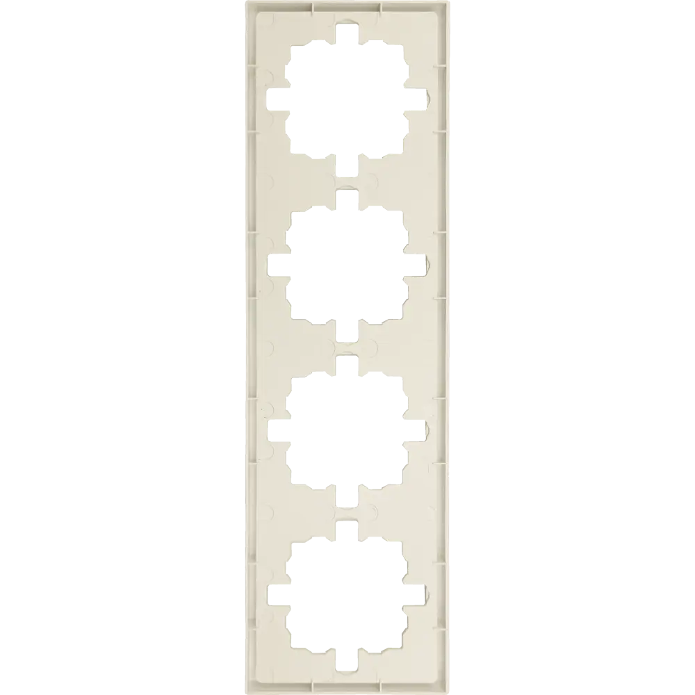 Рамка для розеток и выключателей Lezard Zima 4 поста цвет слоновая кость STLM-2203611 - Вид №2