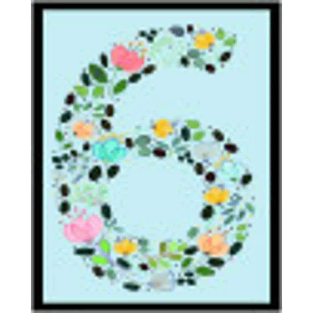 Цифра «6» самоклеящаяся 50x40 мм пенополиэтилен цвет глянцевый мультиколор DUCKANDDOG STLM-2035329