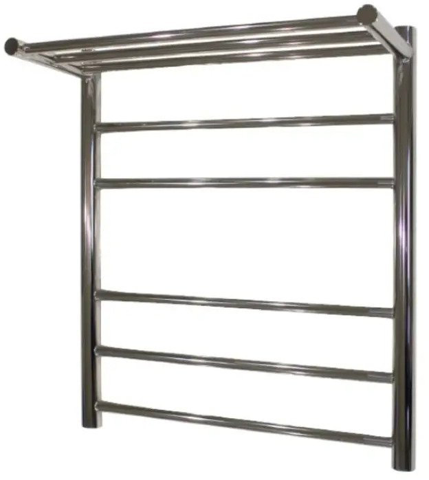 90377044 Полотенцесушитель водяной с полкой лестница Melodia della vita Shelf Eco П5 69x62 см 1" нержавеющая сталь цвет серебро STLM-0205753