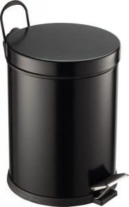 AL72005/MB Sanibano, круглый контейнер для мусора, 5 литров, цвет черный матовый