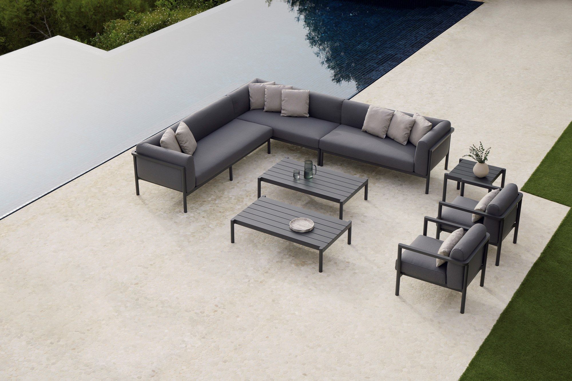 2-местный тканевый садовый диван POINT Origin ARCH-00013447 - Вид №1