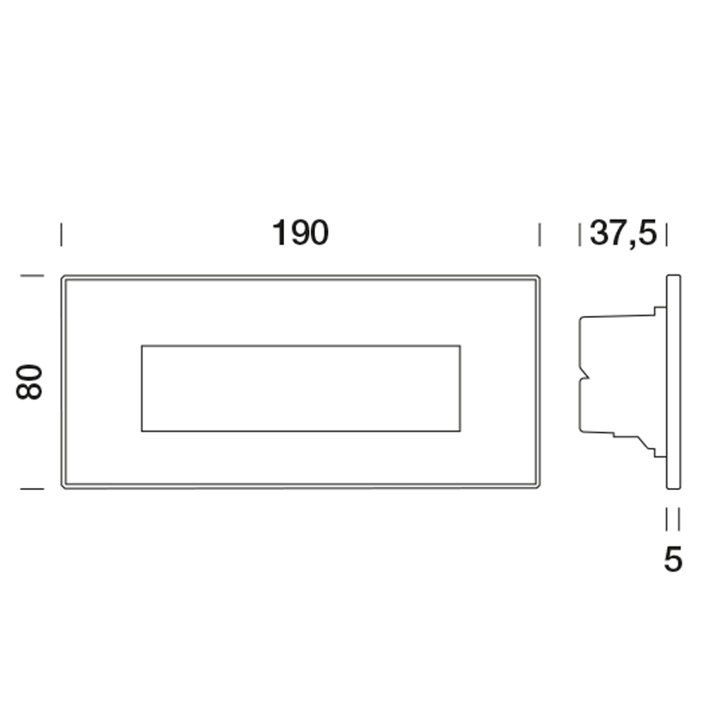 5004199 Светильник встраиваемая в стену / Наружнее освещение Platek SPY LARGE  SPY LARGE - LED 2700K Asymmetrical  - Вид №6
