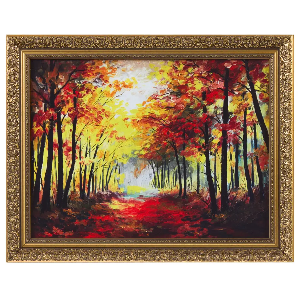 Картина в раме 30x40 см «Осенний красный лес» 18853141 STLM-2050131 Santreyd 