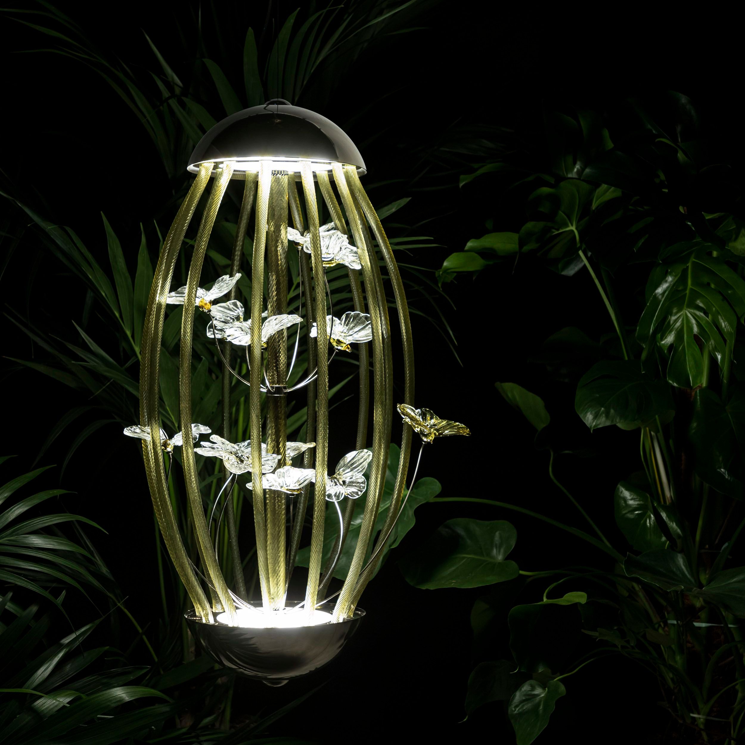 Стеклянный светодиодный подвесной светильник MULTIFORME Клетка ARCH-00077562 - Вид №1