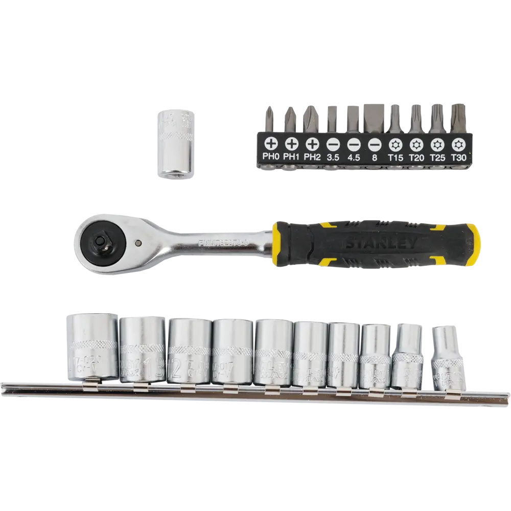Набор торцевых головок с ключом Stanley Fatmax FMMT82679-0 1/4 дюйма, 22 шт STLM-2119275