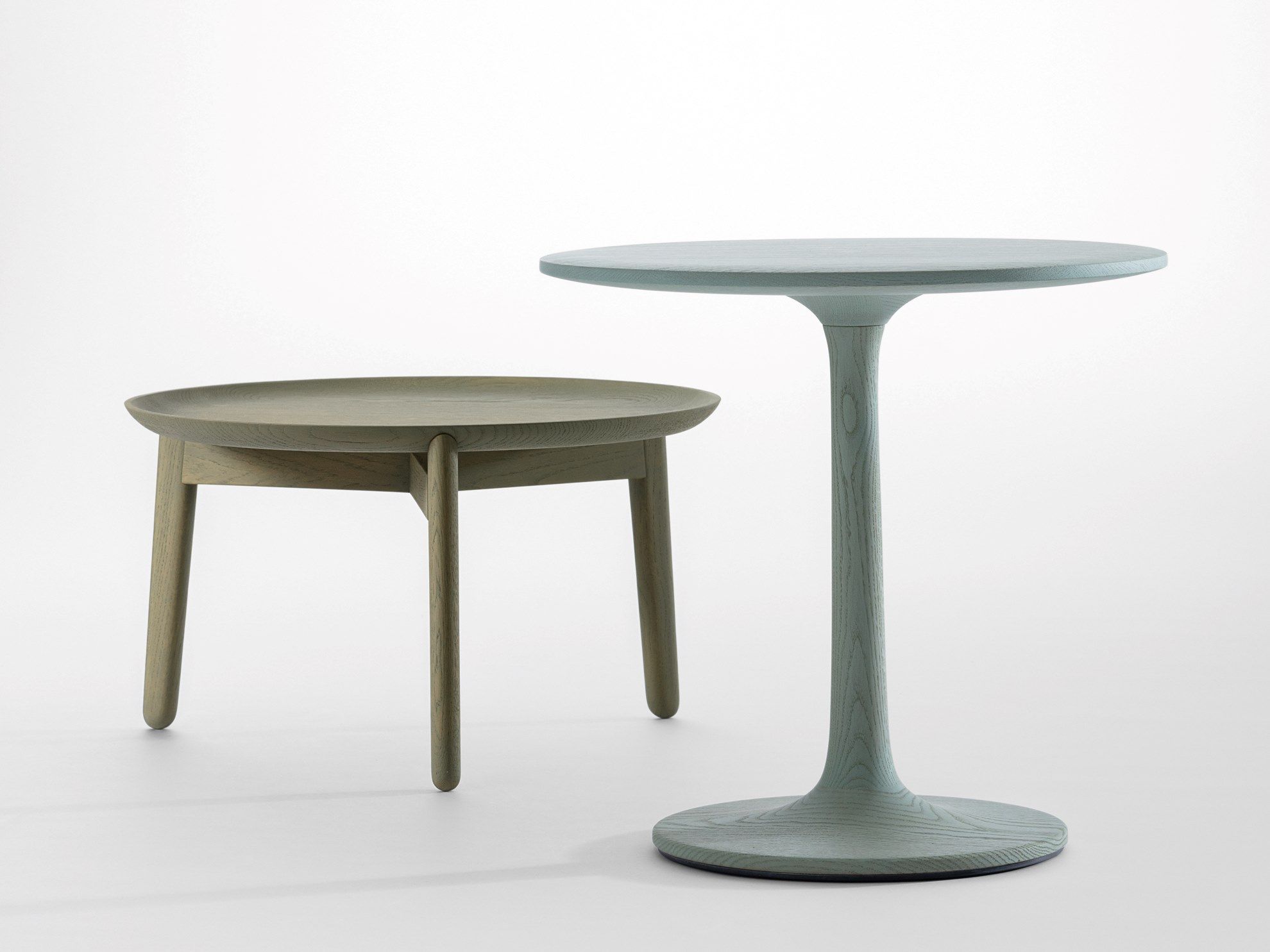 Деревянный круглый низкий журнальный столик ZEITRAUM PLAISIR ARCH-00010677 - Вид №1