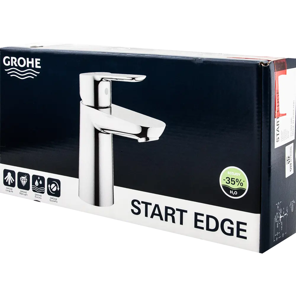 Смеситель для раковины Grohe Start Edge однорычажный цвет хром STLM-2109525 - Вид №3