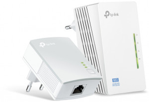 TL-WPA4220 300mbps wireless av500 powerline extender, 500mbps powerline datarate, 2 10/100mbps ports, single pack TP-Link