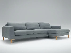 Sits Мягкий 3-х местный тканевый диван с шезлонгом Malin