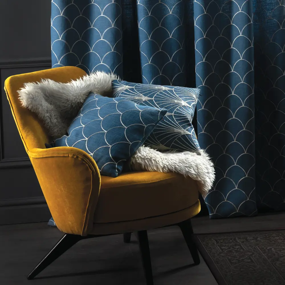 Подушка Great Gatsby Веера 40х40 см цвет синий WESS STLM-2154816 - Вид №4