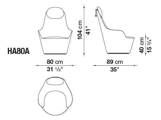 Тканевое кресло с высокой спинкой B&B Italia Harbor ARCH-00147731 - Вид №5